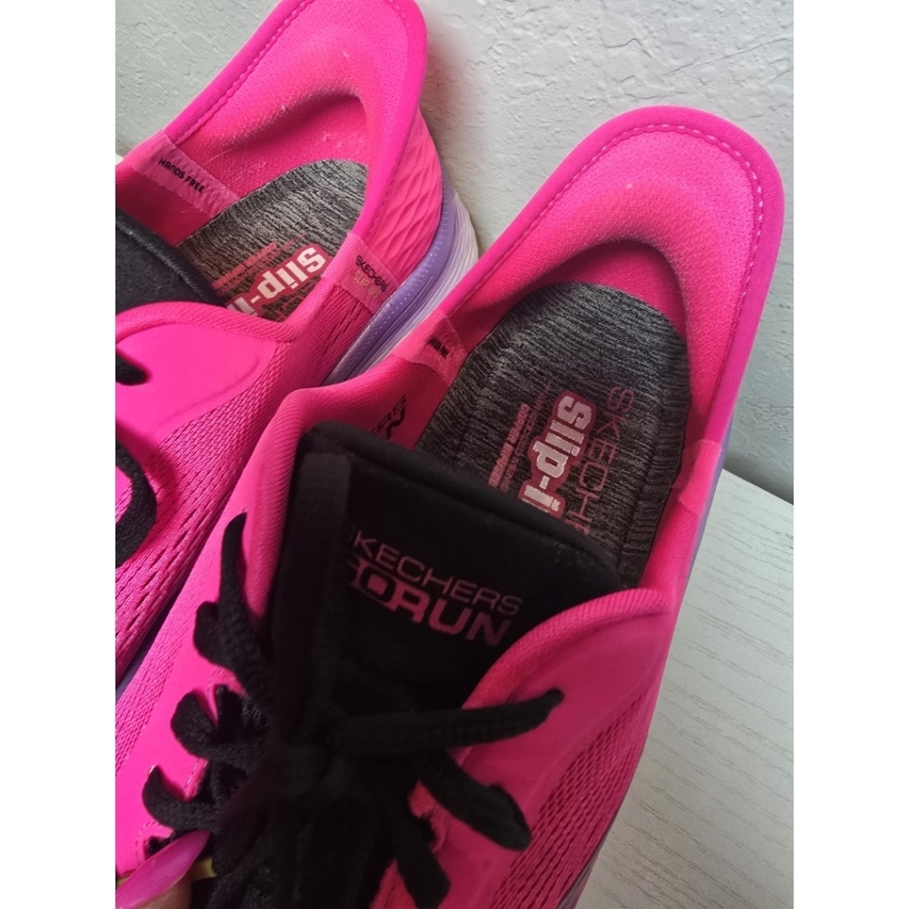 Skechers Elite 2.0 Solace Slip Ins Max Cushioning Endeavour 8.5 Womens Hot Pink - Picture 3 of 8